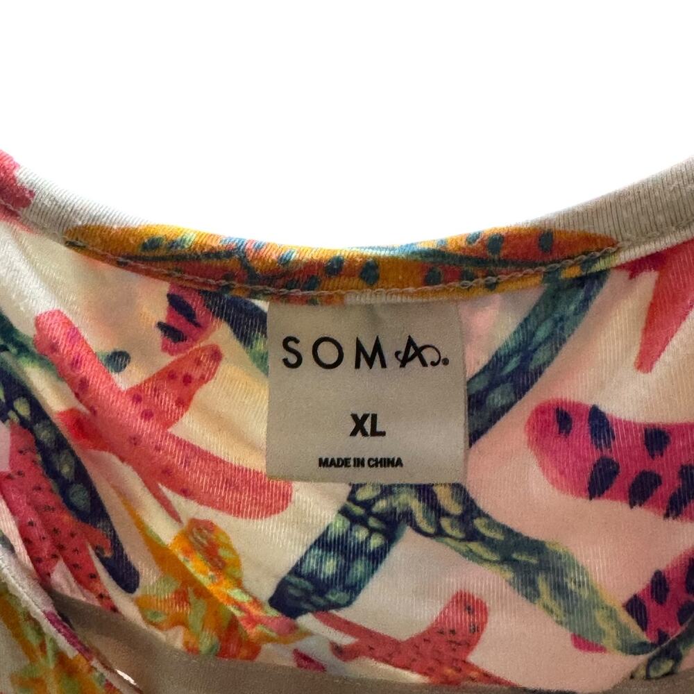 Soma Wide Leg Pajama Lounge Set Colorful Starfish XL - Picture 5 of 8
